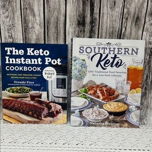 Set of 2 Keto cookbooks. Southern Keto and The Keto Instant Pot cookbooks